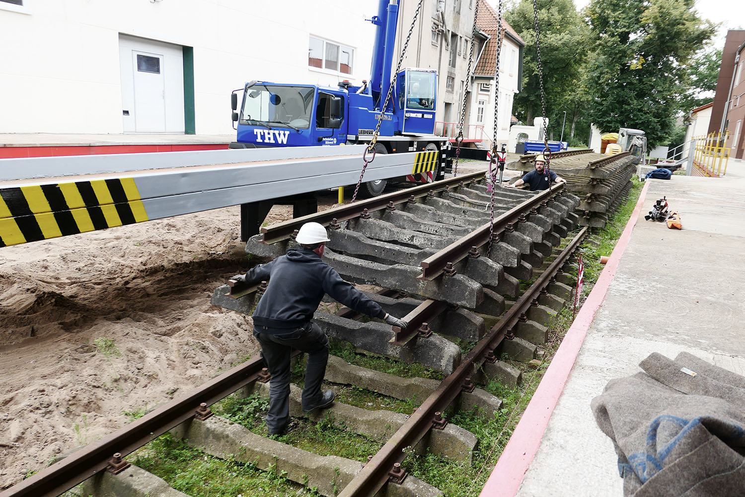 Erneuerung der Gleisanlagen auf Gelände der Firma Leman